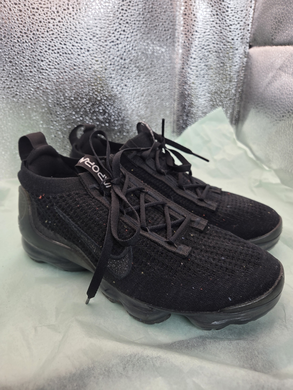 Nike Air VaporMax Flyknit 3 Triple Black Women's Low Top Lace-Up DC4544-001